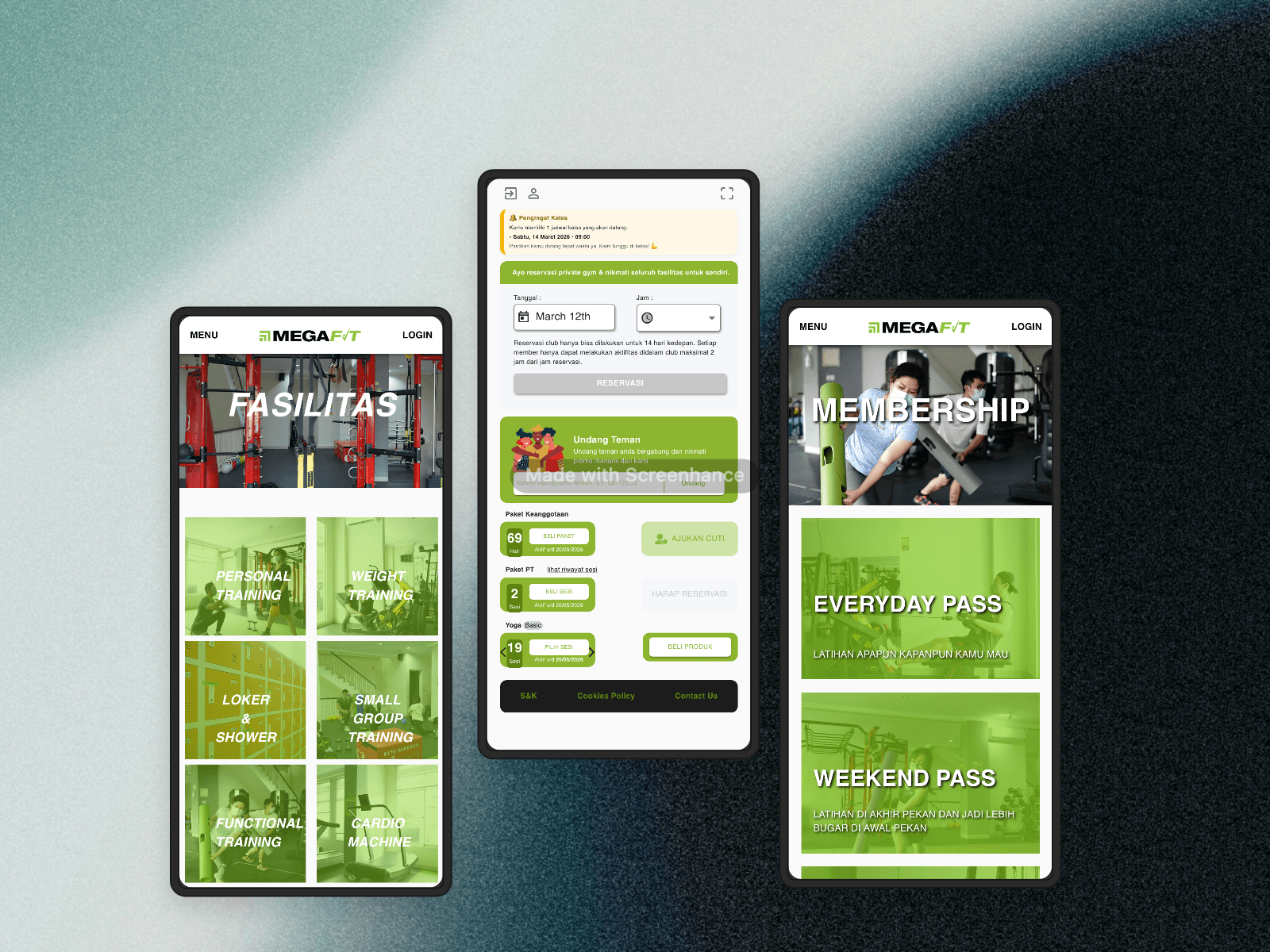 Megafit – Gym Booking & Membership System